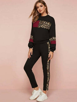 Designer Cotton Spandex Printed Tracksuit For Women