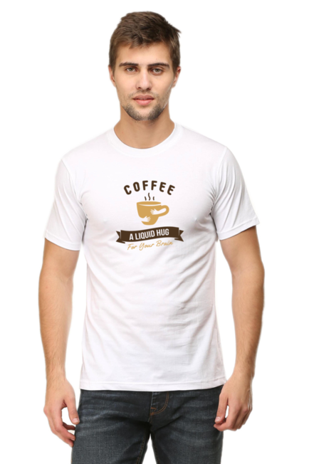 COFFEE -A LIQUID HUG FOR YOUR BRAIN - Men's T-Shirt