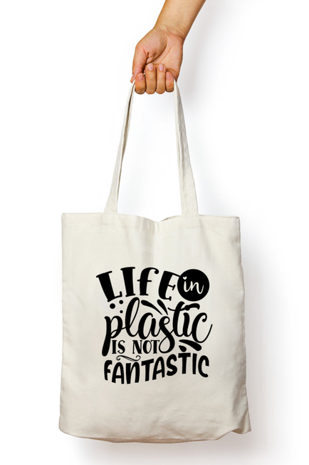 Life in plastic is not fantastic -UNISEX TOTE-BAG WITH ZIPPER