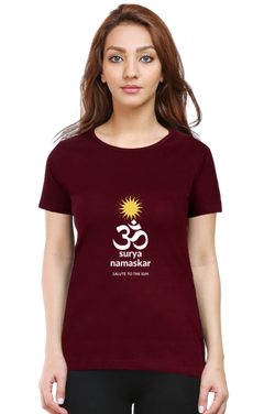 SURYA NAMASKAR OM - SALUTE TO THE SUN - WOMEN'S T-SHIRT