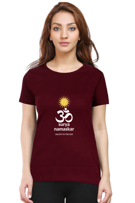 SURYA NAMASKAR OM - SALUTE TO THE SUN - WOMEN'S T-SHIRT