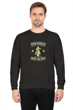 FOUR WHEELS MOVE THE BODY, TWO WHEELS MOVES THE SOUL - MEN'S Sweatshirt