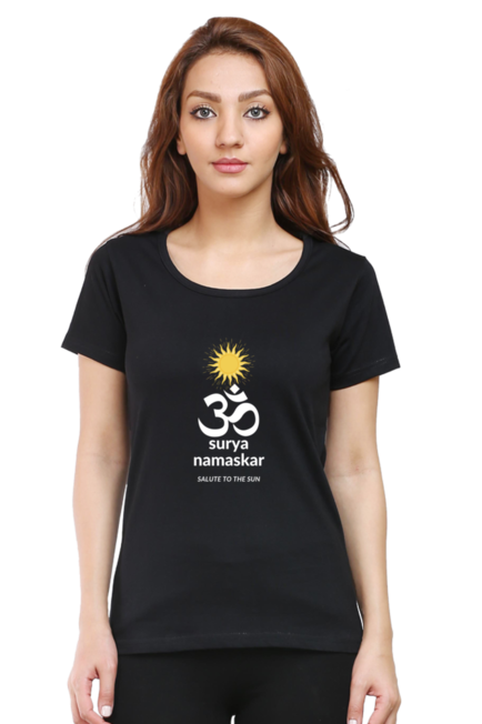 SURYA NAMASKAR OM - SALUTE TO THE SUN - WOMEN'S T-SHIRT