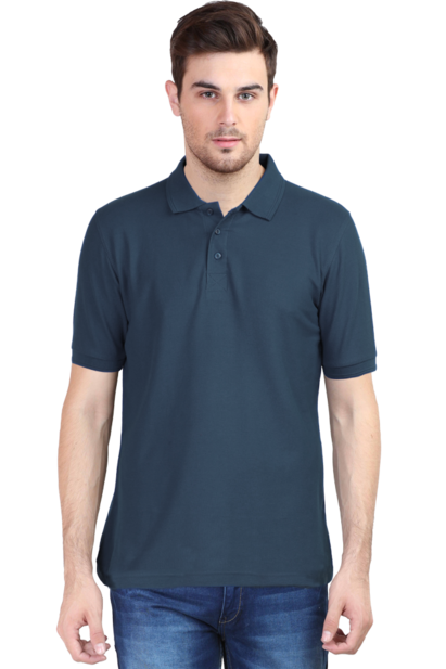 Plain Petrol Blue Solid - Men's Polo T-shirt