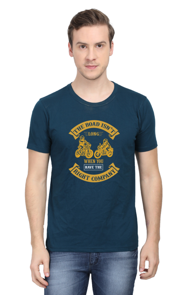 THE ROAD ISN'T LONG WHEN YOU HAVE THE RIGHT COMPANY - MEN'S T-SHIRT