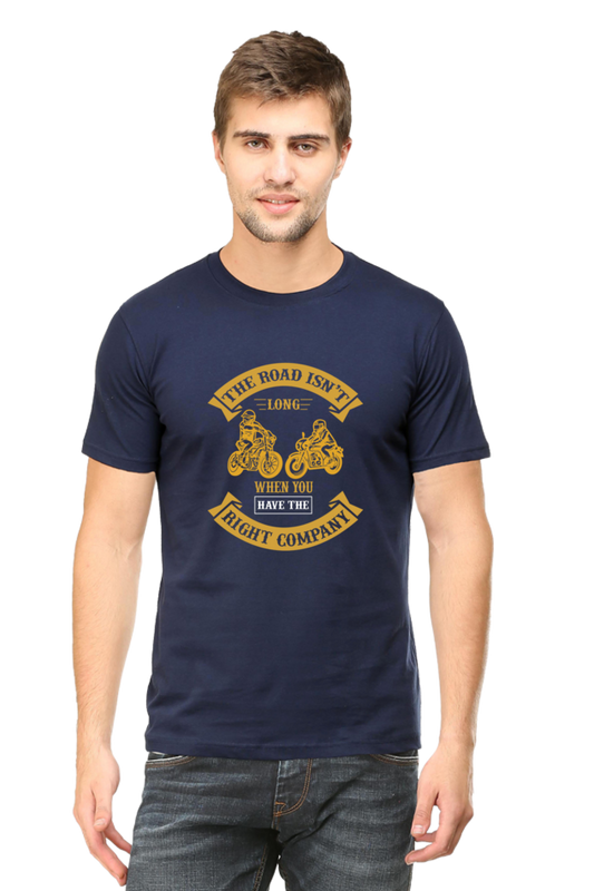 THE ROAD ISN'T LONG WHEN YOU HAVE THE RIGHT COMPANY - MEN'S T-SHIRT