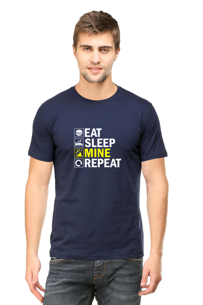 EAT SLEEP MINE REPEAT - MEN'S T-SHIRT