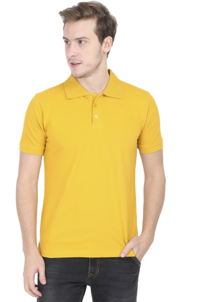 Plain Mustard Yellow Solid - Men's Polo T-Shirt