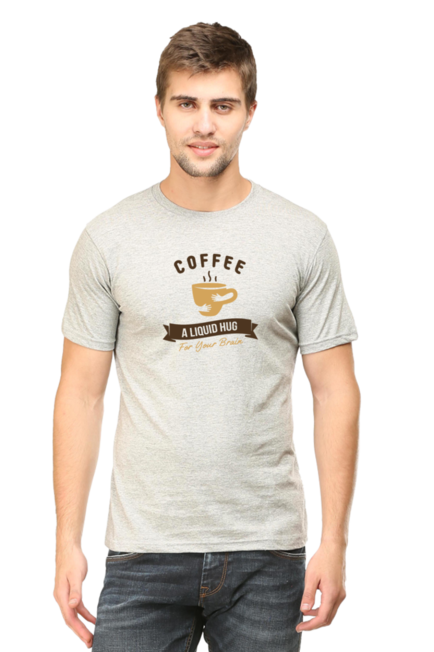 COFFEE -A LIQUID HUG FOR YOUR BRAIN - Men's T-Shirt