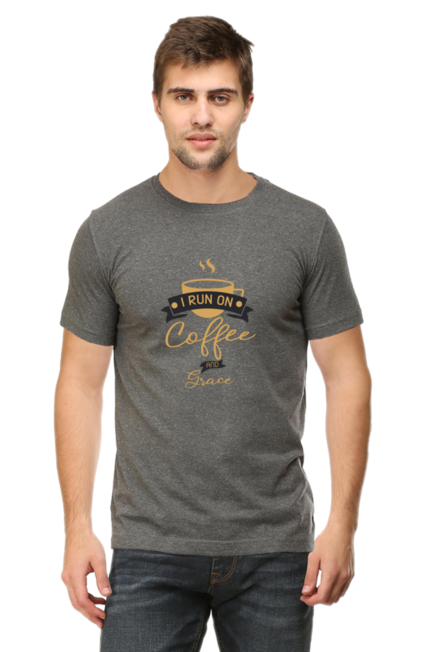 I RUN ON COFFEE AND GRACE - Men's T-Shirt