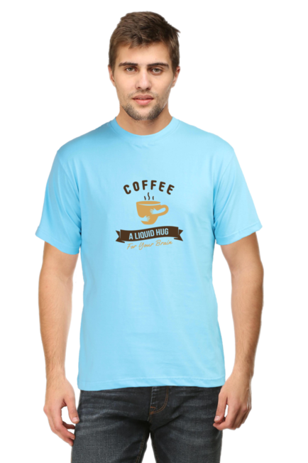 COFFEE -A LIQUID HUG FOR YOUR BRAIN - Men's T-Shirt