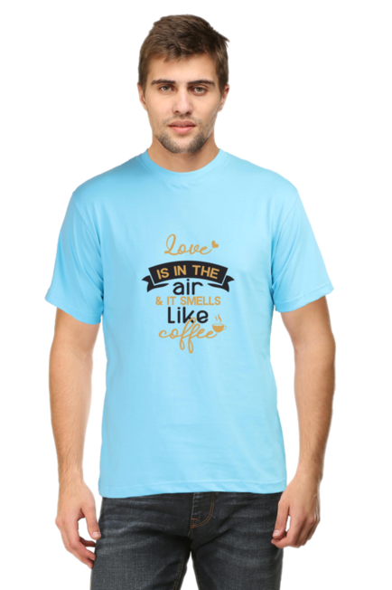 LOVE IS IN THE AIR AND IT SMELLS LIKE COFFEE - Men's T-Shirt