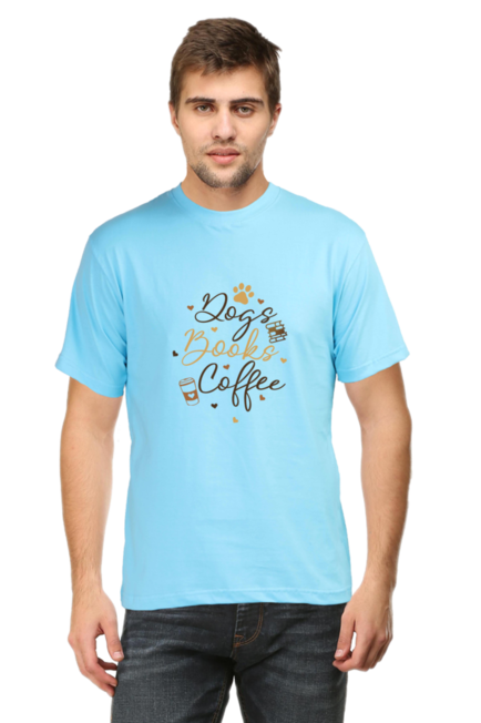 DOGS BOOKS COFFEE - Men's T-Shirt