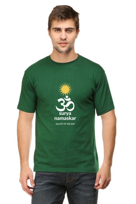 SURYA NAMASKAR OM - SALUTE TO THE SUN - MEN'S T SHIRT