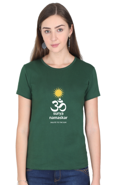 SURYA NAMASKAR OM - SALUTE TO THE SUN - WOMEN'S T-SHIRT