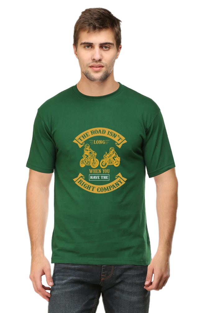 THE ROAD ISN'T LONG WHEN YOU HAVE THE RIGHT COMPANY - MEN'S T-SHIRT